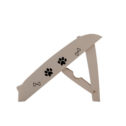 i.Pet Dog Ramp Steps for Bed Sofa Car, Portable Foldable, 62cm x 40cm x 49cm, Beige