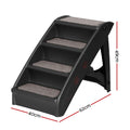 i.Pet Dog Ramp and Steps for Bed Sofa Car, Portable, Foldable, 62cm x 40cm x 49cm - SuperSaverAU - view 2