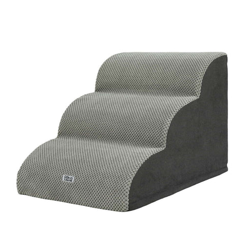 i.Pet Dog Ramp Steps Foam 3 Tier 57cm x 42cm x 40cm Non-Slip Suede - SuperSaverAU - view 1