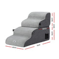 i.Pet 2-in-1 Dog Stairs & Bed with Washable Cover - Grey