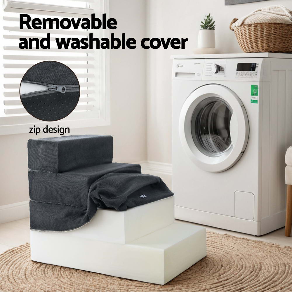 i.Pet Dog Ramp and Step 52cm x 70cm x 60cm, High-Density Foam, Non-Slip