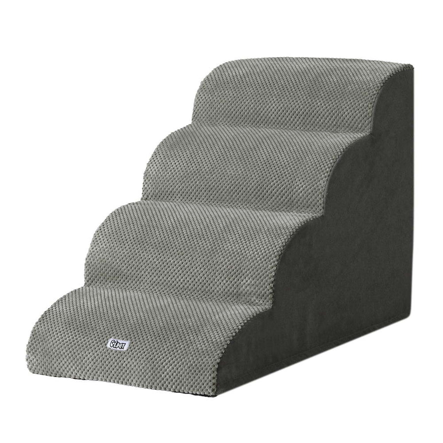 i.Pet Dog Ramp Steps Foam 4 Tier 74cm x 41cm x 50cm Non-Slip Suede - SuperSaverAU - view 1