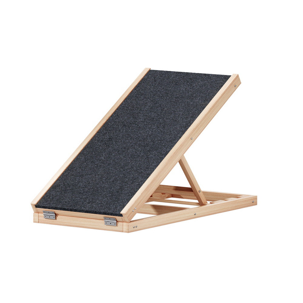 i.Pet Dog Ramp 70cm Adjustable Height Wooden Steps for Bed Sofa Car Foldable - SuperSaverAU - view 1