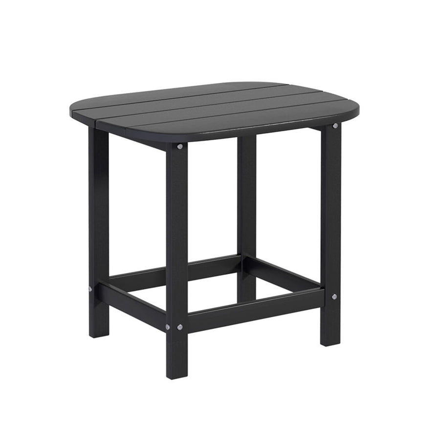 Gardeon Black HDPE Outdoor Coffee Side Table 47.5cm Patio Garden Desk 91kg Capacity