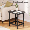 Gardeon Black HDPE Outdoor Coffee Side Table 47.5cm Patio Garden Desk 91kg Capacity