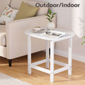 Gardeon White HDPE Outdoor Coffee Side Table 47.5cm Patio Garden Desk 91kg Capacity