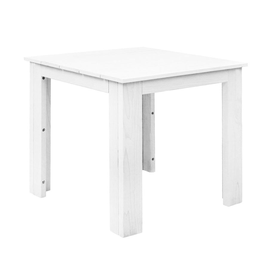 Gardeon White Outdoor Coffee Side Table Wooden Furniture - SuperSaverAU - view 1
