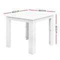 Gardeon White Outdoor Coffee Side Table Wooden Furniture - SuperSaverAU - view 2