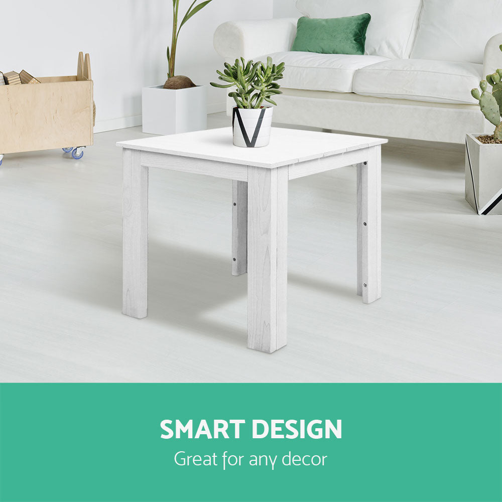 Gardeon White Outdoor Coffee Side Table Wooden Furniture - SuperSaverAU - view 7