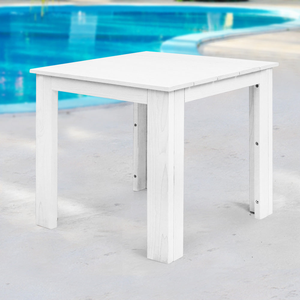 Gardeon White Outdoor Coffee Side Table Wooden Furniture