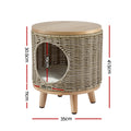 Gardeon Coffee Side Table Wicker Steel Desk Pet Bed Storage Outdoor Furniture - SuperSaverAU - view 2