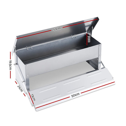 Giantz 5KG Automatic Chicken Feeder - Rust-Proof, Weight-Operated Lid