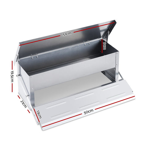 Giantz 5KG Automatic Chicken Feeder - Rust-Proof, Weight-Operated Lid - SuperSaverAU - view 2