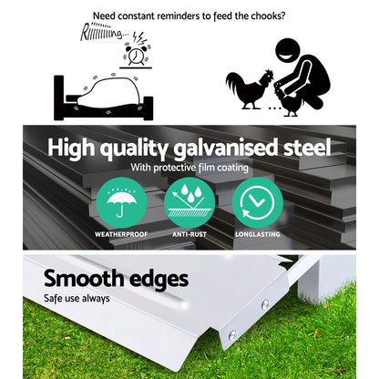 Giantz 5KG Automatic Chicken Feeder - Rust-Proof, Weight-Operated Lid