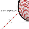 Giantz Electric Fence Poly Rope with Stainless Steel Strands - 500m