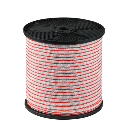 Giantz 400M Red & White Polytape for Electric Fencing with 5 Stainless Steel Strands