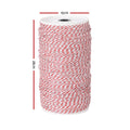Giantz Electric Fence Poly Wire UV Treated Red & White - 1000m