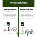 Giantz Electric Fence Polytape with Pin Lock Insulators - 500m