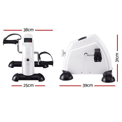 Everfit Pedal Exerciser Mini Exercise Bike Cross Trainer Under Desk Bike White - SuperSaverAU - view 2