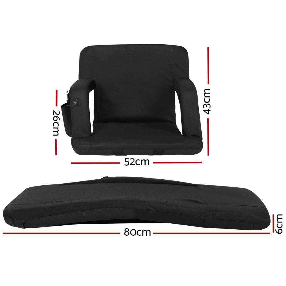 Artiss Heated Floor Lounger - Adjustable Recliner Sofa Bed - SuperSaverAU - view 2