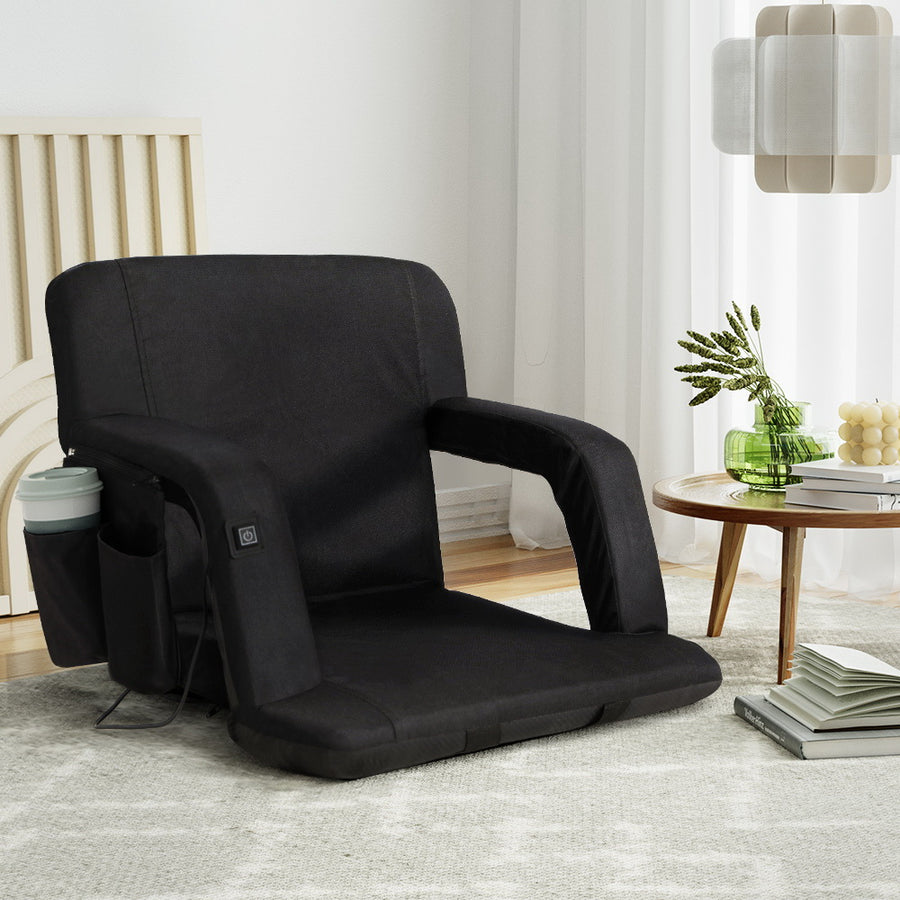 Artiss Heated Floor Lounger - Adjustable Recliner Sofa Bed - SuperSaverAU - view 1