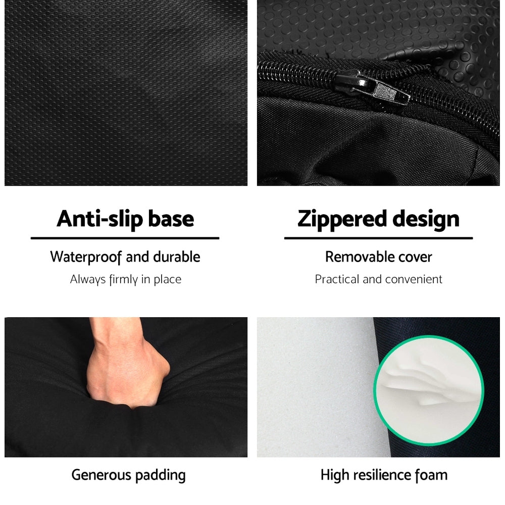 Artiss Floor Lounge Sofa Chair with Adjustable & Foldable Design - Black