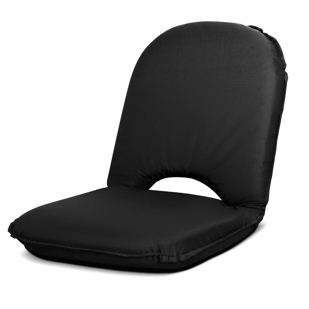 Artiss Floor Lounge Sofa Chair with Adjustable & Foldable Design - Black
