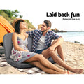 Artiss Foldable Sofa Chair Camping Lounge Grey - SuperSaverAU - view 4