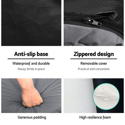 Artiss Foldable Sofa Chair Camping Lounge Grey