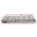 Artiss Lounge Sofa Bed Flannel Fabric Grey - SuperSaverAU - view 2