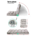 Artiss Lounge Sofa Bed Flannel Fabric Grey - SuperSaverAU - view 5