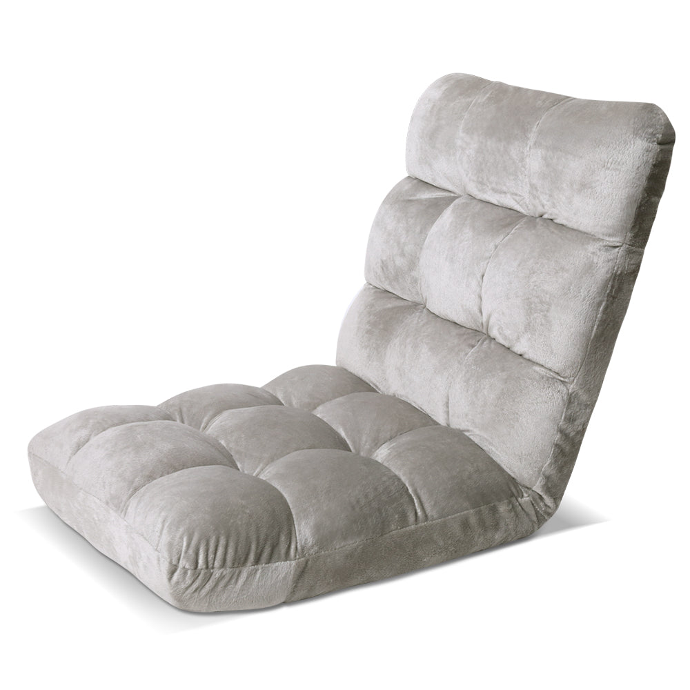 Artiss Lounge Sofa Bed Flannel Fabric Grey - SuperSaverAU - view 8