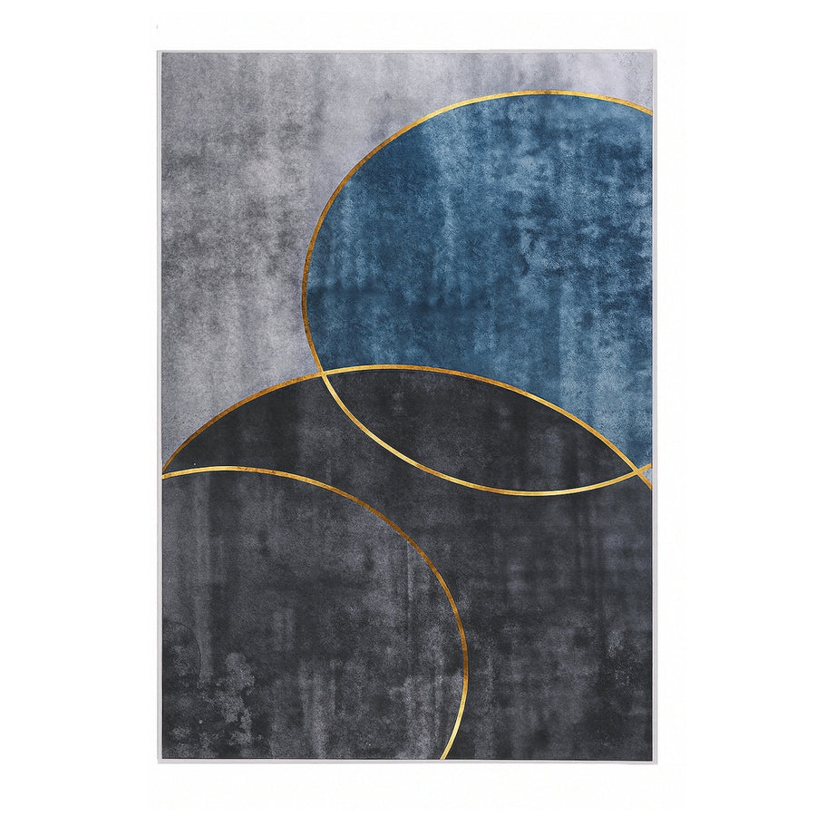 Artiss Washable Rug 160X230cm Large Geometric Design Ultra-Thin Low-Profile - SuperSaverAU - view 1