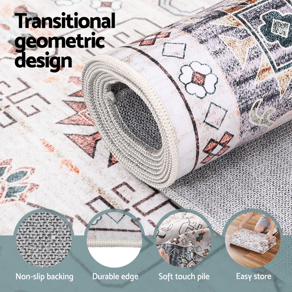 Artiss Washable Geometric Floor Rug – 160 x 230cm