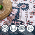 Artiss Washable Persian Floor Rug – Teal & Blush 160 x 230cm