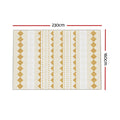 Artiss Ella Floor Rug 160x230cm Crystal Velvet Bohemian Style Washable Non-Slip - SuperSaverAU - view 1