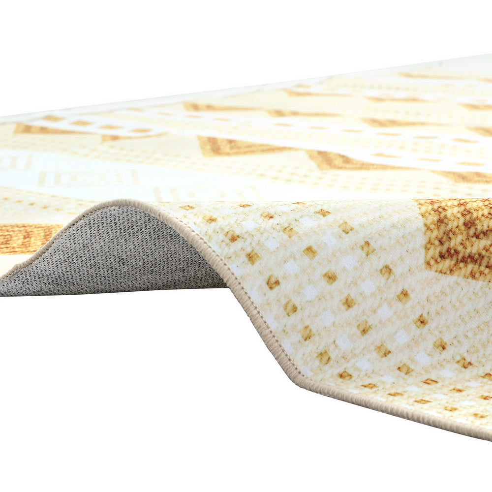 Artiss Ella Floor Rug 160x230cm Crystal Velvet Bohemian Style Washable Non-Slip - SuperSaverAU - view 2