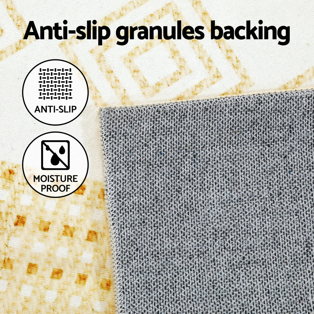 Artiss Ella Floor Rug 160x230cm Crystal Velvet Bohemian Style Washable Non-Slip - SuperSaverAU - view 4