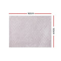 Artiss Azul Floor Rug 120x160cm Jacquard Microfiber Ripple Washable Mat - SuperSaverAU - view 1