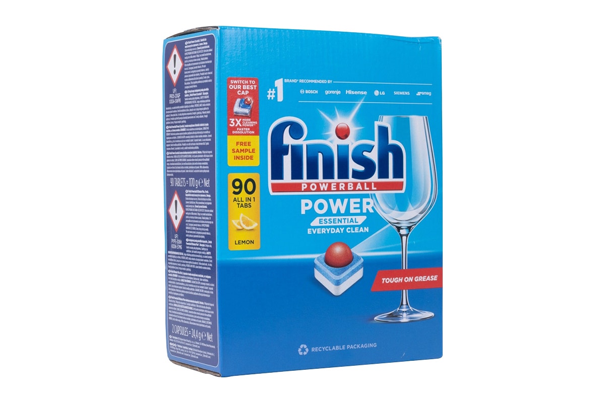 Finish Power Essential Lemon 360 Dishwashing Tablets (4 x 90 Pack)