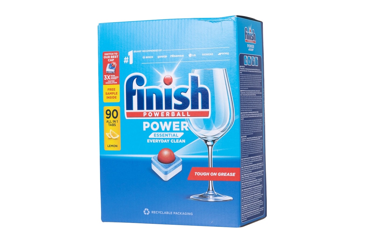 Finish Power Essential Lemon 360 Dishwashing Tablets (4 x 90 Pack)