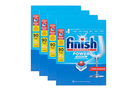 Finish Power Essential Lemon 360 Dishwashing Tablets (4 x 90 Pack)