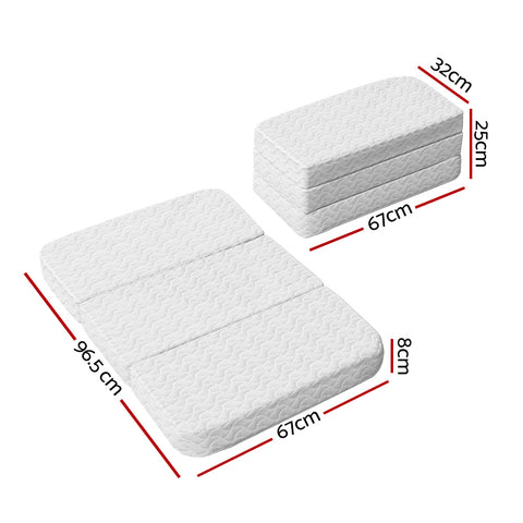 Giselle Bedding Foldable Mattress Folding Foam Cot Bed Cool Gel - SuperSaverAU - view 2