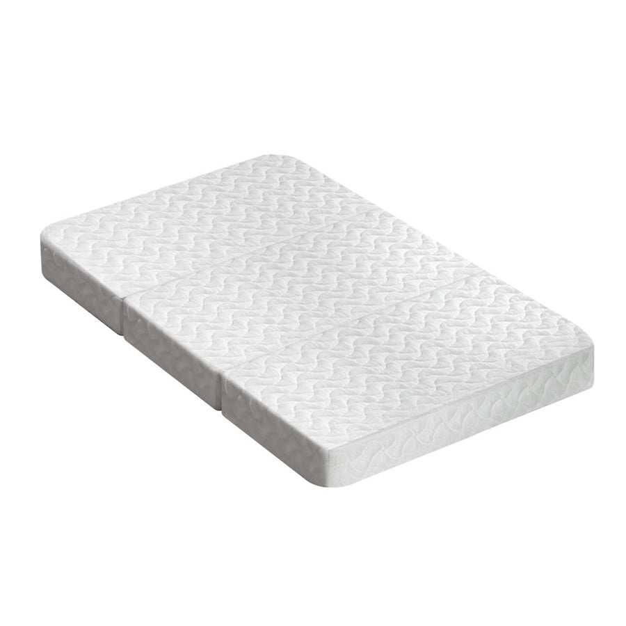 Giselle Bedding Foldable Foam Mattress - Portable Baby Cot Bed, White - SuperSaverAU - view 1