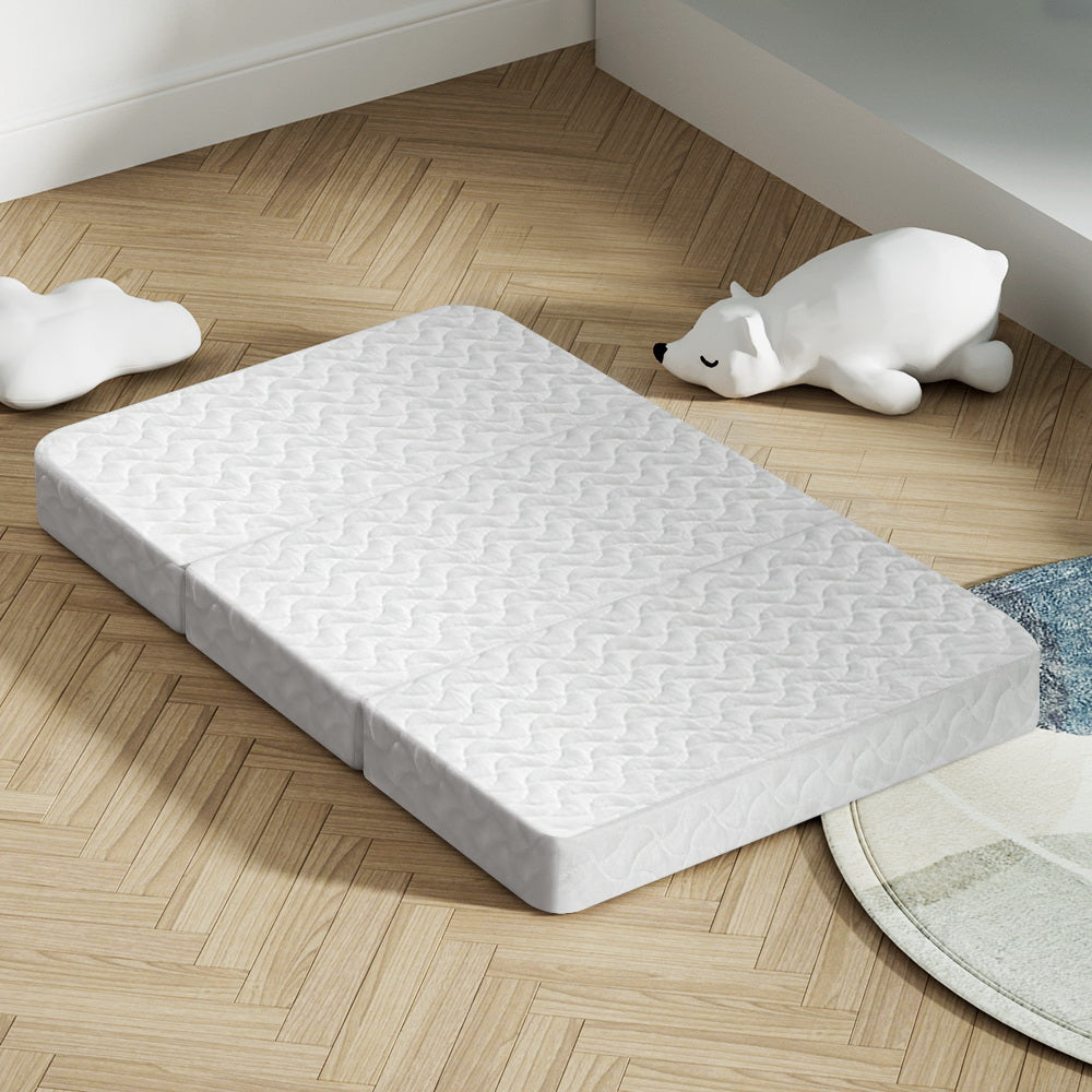 Giselle Bedding Foldable Foam Mattress - Portable Baby Cot Bed, White - SuperSaverAU - view 8