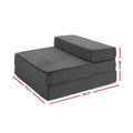 Giselle Bedding Foldable Mattress Folding Foam Bed Mat Single Grey - SuperSaverAU - view 3