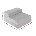 Giselle Bedding Foldable Mattress Folding Foam Bed Mat Light Grey - SuperSaverAU - view 3