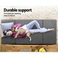 Giselle Bedding Foldable Mattress Folding Foam Single Grey - SuperSaverAU - view 4