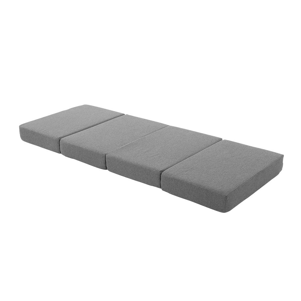 Giselle Bedding Foldable Mattress Folding Foam Single Grey - SuperSaverAU - view 7