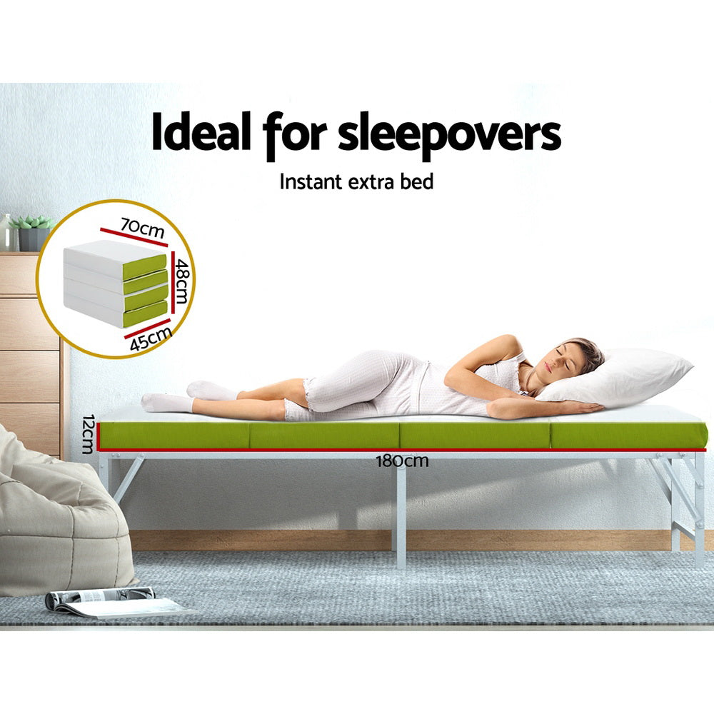 Giselle Bedding Foldable Foam Mattress 180cm x 70cm, Medium Firm, Portable, Washable - SuperSaverAU - view 5
